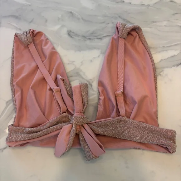 Kinilife Pink Glimmer Pleat Top - Picture 4 of 5